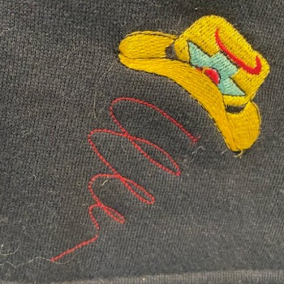 QUACKER Applique BLACK Western SWEATSHIRT "Kick Up Your Heels" BOOTS ~ M / L - Picture 4 of 6